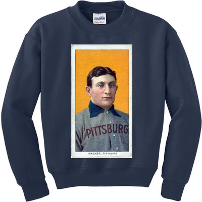 Honus Wagner T206 Baseball Card Kids Sweatshirt