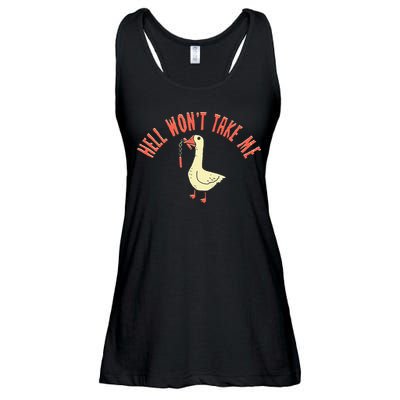 Hell Won't Take Me Funny Duck Ladies Essential Flowy Tank
