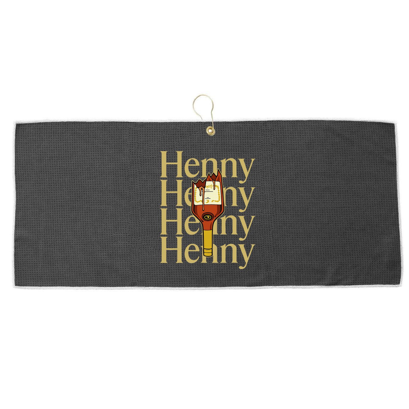Henny  When The HennyS In The System. Henny Parody Large Microfiber Waffle Golf Towel
