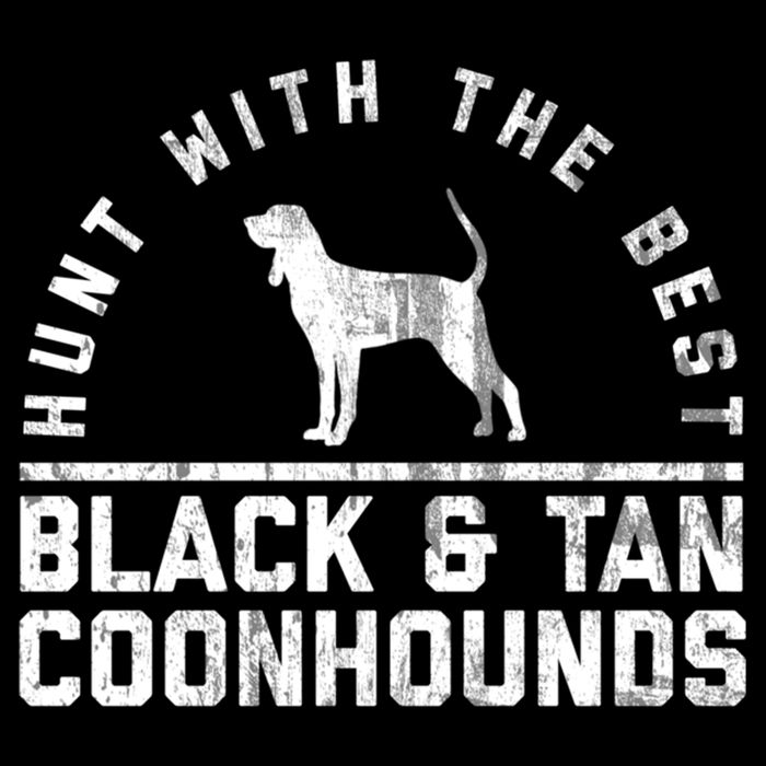 Hunt With The Best ~ Black And Tan Coonhound Gift Distressed Great Gift Bucket Hat