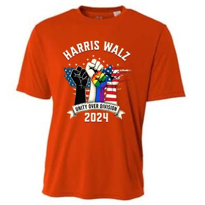 Harris Walz Unity Over Division Harris Walz Cooling Performance Crew T-Shirt