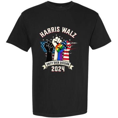 Harris Walz Unity Over Division Harris Walz Garment-Dyed Heavyweight T-Shirt