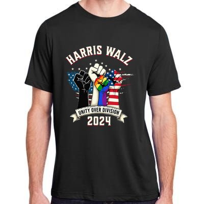 Harris Walz Unity Over Division Harris Walz Adult ChromaSoft Performance T-Shirt