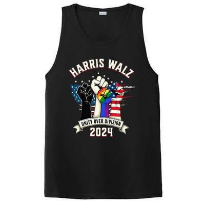 Harris Walz Unity Over Division Harris Walz PosiCharge Competitor Tank