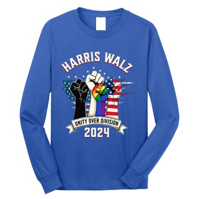 Harris Walz Unity Over Division Harris Walz Long Sleeve Shirt