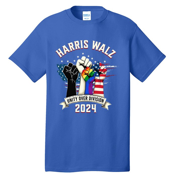 Harris Walz Unity Over Division Harris Walz Tall T-Shirt