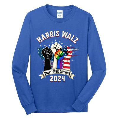 Harris Walz Unity Over Division Harris Walz Tall Long Sleeve T-Shirt