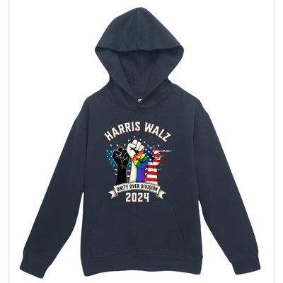 Harris Walz Unity Over Division Harris Walz Urban Pullover Hoodie