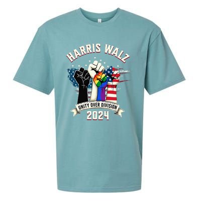 Harris Walz Unity Over Division Harris Walz Sueded Cloud Jersey T-Shirt