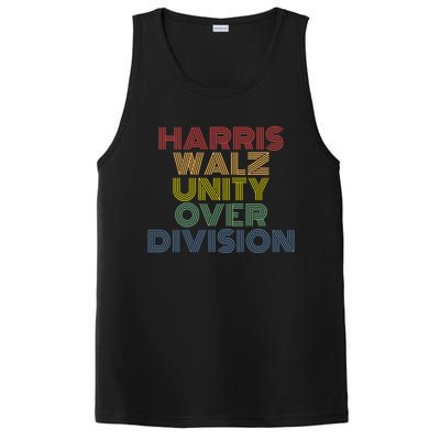 Harris Walz Unity Over Division Retro Vintage Cool Gift PosiCharge Competitor Tank