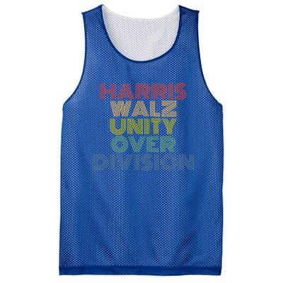 Harris Walz Unity Over Division Retro Vintage Cool Gift Mesh Reversible Basketball Jersey Tank