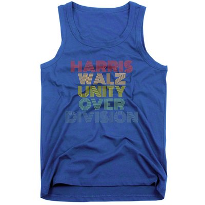 Harris Walz Unity Over Division Retro Vintage Cool Gift Tank Top