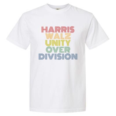 Harris Walz Unity Over Division Retro Vintage Cool Gift Garment-Dyed Heavyweight T-Shirt