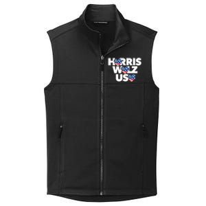 Harris Walz Usa American Flag Hearts Vote United States Love Gift Collective Smooth Fleece Vest