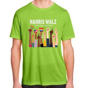 Harris Walz Unity Over Division Kamala Harris Hand Fist Adult ChromaSoft Performance T-Shirt