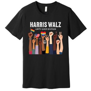 Harris Walz Unity Over Division Kamala Harris Hand Fist Premium T-Shirt