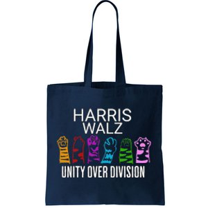 Harris Walz Unity Over Division Election 2024 Tote Bag