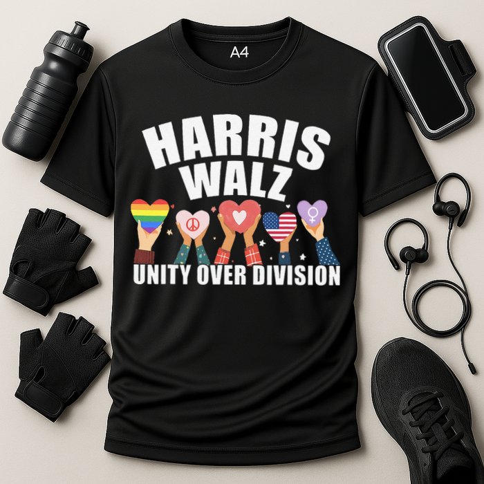 Harris Walz Unity Over Division Election 2024 Cooling Performance Crew T-Shirt