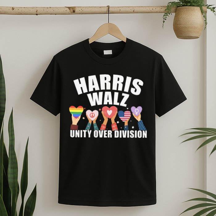 Harris Walz Unity Over Division Election 2024 T-Shirt