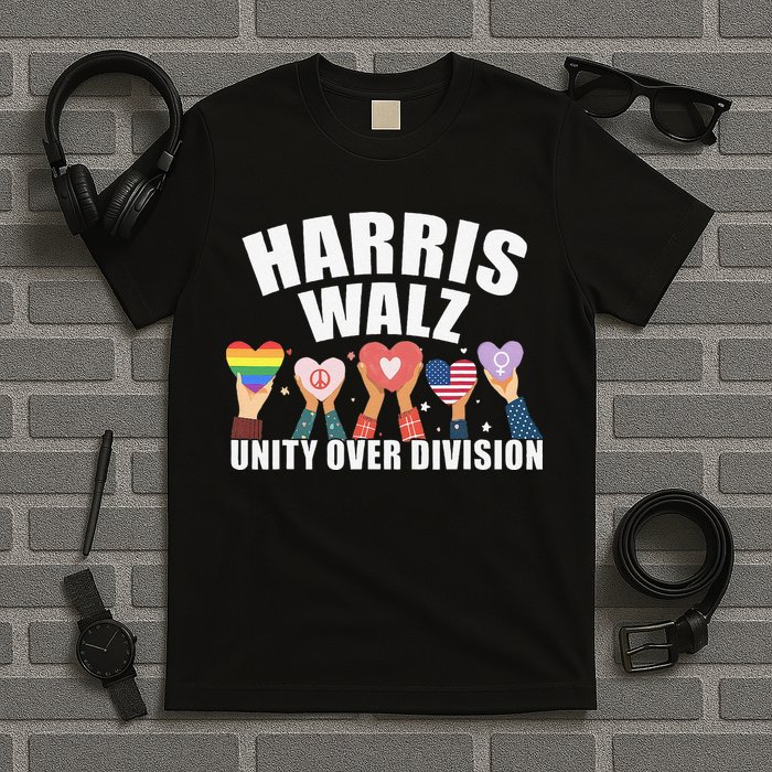 Harris Walz Unity Over Division Election 2024 T-Shirt