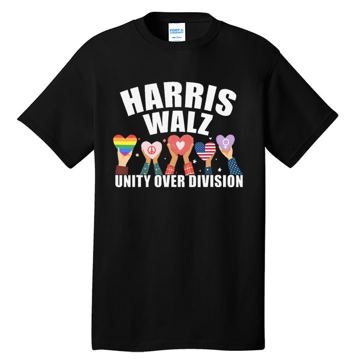 Harris Walz Unity Over Division Election 2024 Tall T-Shirt