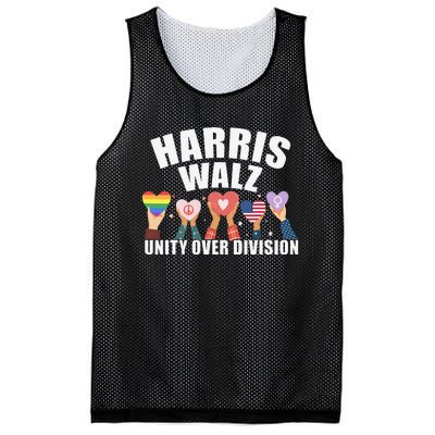 Harris Walz Unity Over Division Election 2024 Mesh Reversible Basketball Jersey Tank