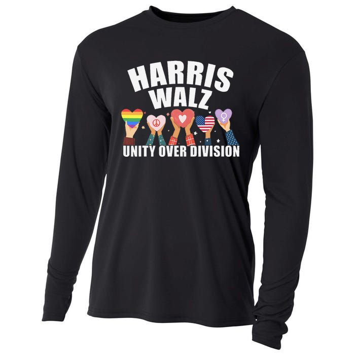 Harris Walz Unity Over Division Election 2024 Cooling Performance Long Sleeve Crew