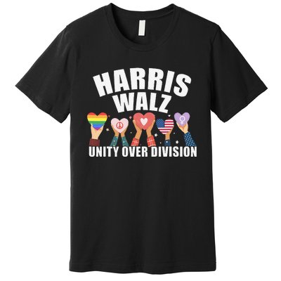 Harris Walz Unity Over Division Election 2024 Premium T-Shirt