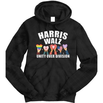 Harris Walz Unity Over Division Election 2024 Tie Dye Hoodie