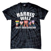 Harris Walz Unity Over Division Election 2024 Tie-Dye T-Shirt