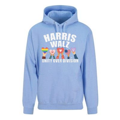 Harris Walz Unity Over Division Election 2024 Unisex Surf Hoodie