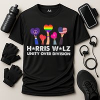 Harris Walz Unity Over Division Cooling Performance Crew T-Shirt
