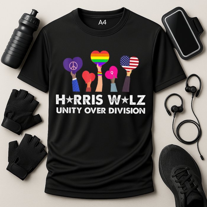Harris Walz Unity Over Division Cooling Performance Crew T-Shirt