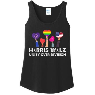 Harris Walz Unity Over Division Ladies Essential Tank