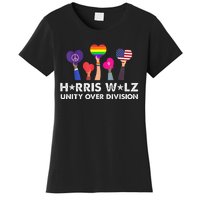 Harris Walz Unity Over Division Women's T-Shirt