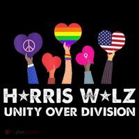 Harris Walz Unity Over Division Wool Snapback Cap