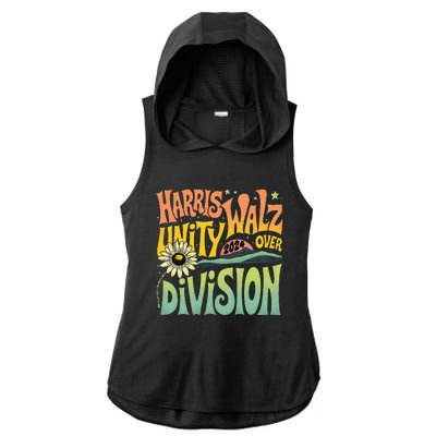 Harris Walz Unity Over Division Kamala Harris Tim Walz 2024 Ladies PosiCharge Tri-Blend Wicking Draft Hoodie Tank