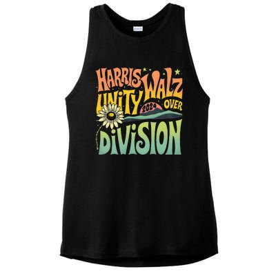 Harris Walz Unity Over Division Kamala Harris Tim Walz 2024 Ladies PosiCharge Tri-Blend Wicking Tank