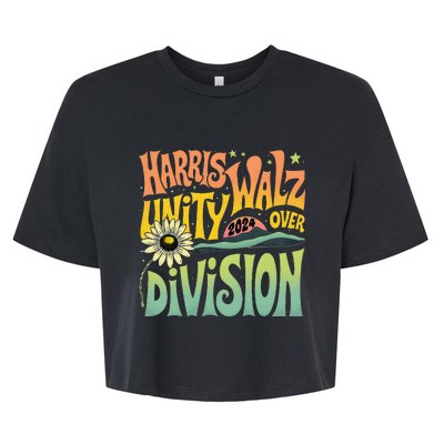 Harris Walz Unity Over Division Kamala Harris Tim Walz 2024 Bella+Canvas Jersey Crop Tee