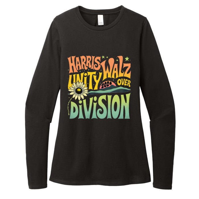 Harris Walz Unity Over Division Kamala Harris Tim Walz 2024 Womens CVC Long Sleeve Shirt