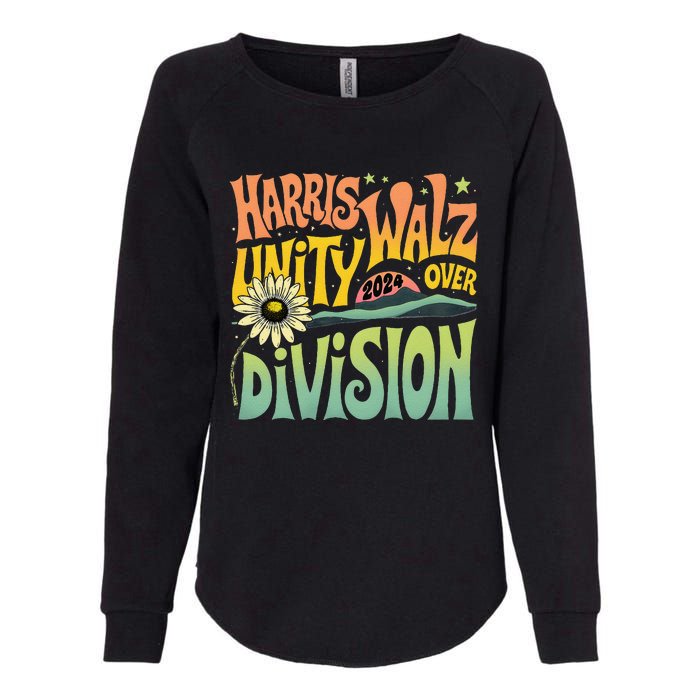 Harris Walz Unity Over Division Kamala Harris Tim Walz 2024 Womens California Wash Sweatshirt