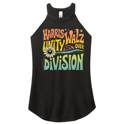 Harris Walz Unity Over Division Kamala Harris Tim Walz 2024 Women's Perfect Tri Rocker Tank