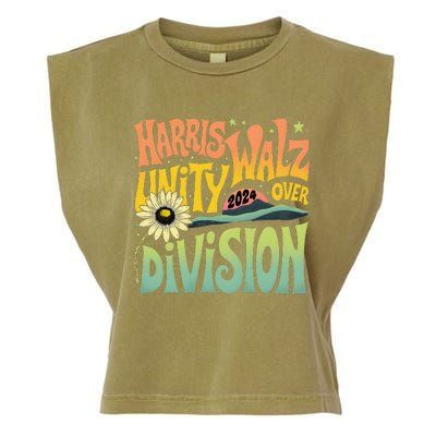 Harris Walz Unity Over Division Kamala Harris Tim Walz 2024 Garment-Dyed Women's Muscle Tee