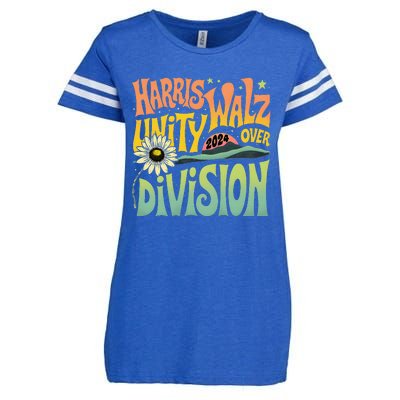 Harris Walz Unity Over Division Kamala Harris Tim Walz 2024 Enza Ladies Jersey Football T-Shirt