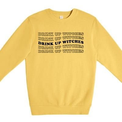 Halloween Witch Up Witches Funny Gift Premium Crewneck Sweatshirt