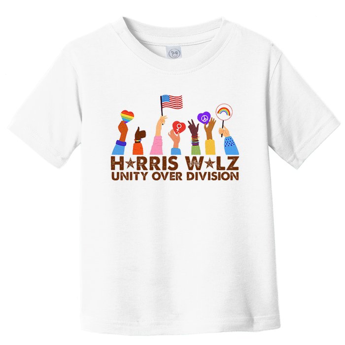 Harris Walz Unity Over Division Toddler T-Shirt