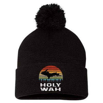 Holy Wah Upper Peninsula Michigan Gifts Yooper Pom Pom 12in Knit Beanie