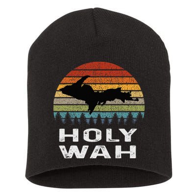 Holy Wah Upper Peninsula Michigan Gifts Yooper Short Acrylic Beanie