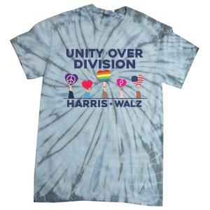 Harris Walz Unity Over Division Election 2024 Tie-Dye T-Shirt