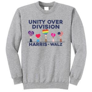 Harris Walz Unity Over Division Election 2024 Tall Sweatshirt